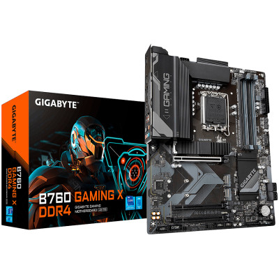GIGABYTE MB B760 GAMING X DDR4 LGA1700, B760, 4xDDR4, DP + HDMI, 1xPCIe x16 4.0, 2xPCIe x1, 3xM.2, 4xSATA, 2.5GbE LAN, ATX