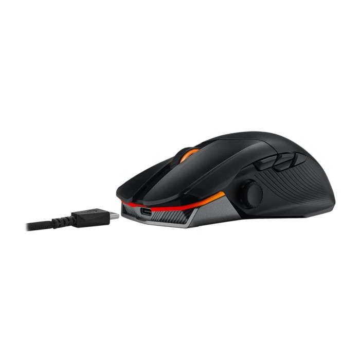 Mouse ASUS P708 ROG CHAKRAM X Origin, Wireless, BT 5.2/2.4GHz, Optical 36000 dpi, USB, black