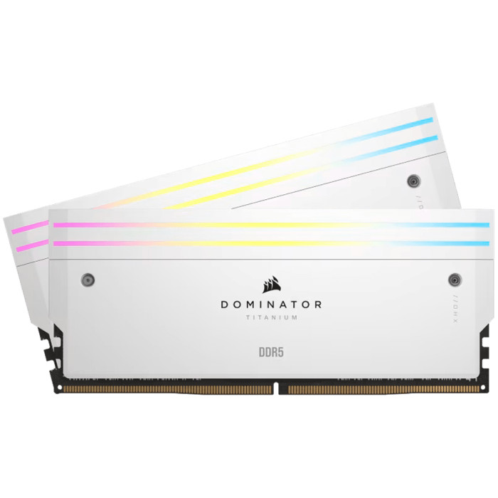 CORSAIR DOMINATOR TITANIUM 48GB (2 x 24GB) DDR5 7200 CL36-46-46-116 1.40V Intel XMP - WHITE
