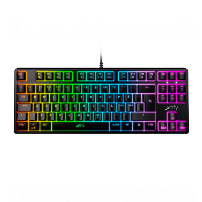 KeyBoard  USB, XTRFY K4 TKL RGB (XG-K4-RGB-TKL-R-RUS), Black