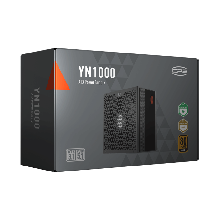 Блок питания PCCooler YN1000, 1000W, Modular, 80+ GOLD, Fan 135mm, P5-YN1000-G1F