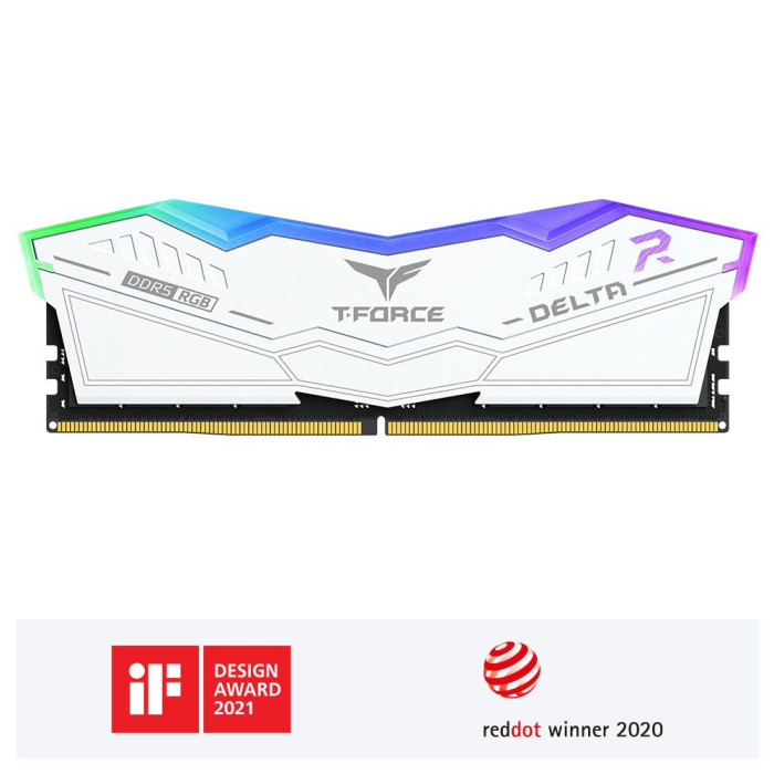 Оперативная память 32GB Kit (2x16GB) 6000MHz DDR5 Team Group DELTA RGB CL30 WH FF4D532G6000HC30DC01