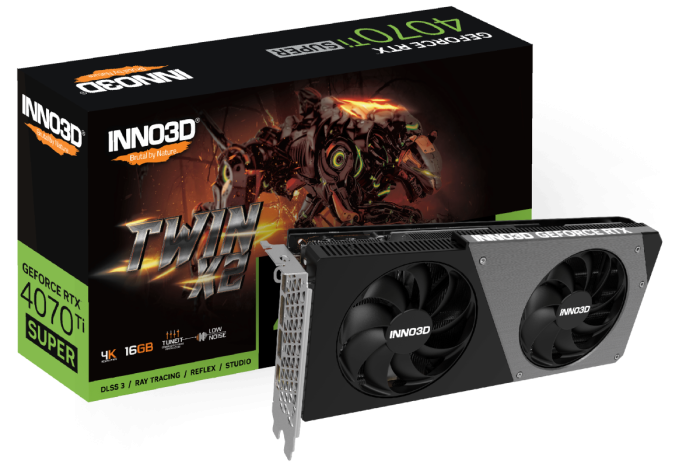 Видеокарта Inno3D GeForce RTX4070Ti SUPER Twin X2, 16G GDDR6X HDMI 3xDP N407TS2-166X-186156N
