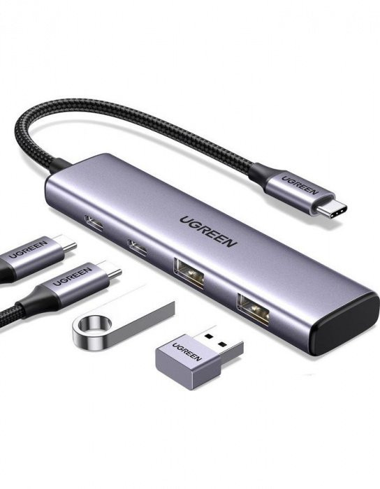 HUB UGREEN CM473 15395 USB-C To 2xUSB-A + 2xUSB-C 5Gbps