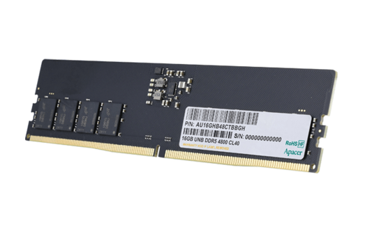 Оперативная память 16GB 4800MHz DDR5 Apacer UDIMM PC5-38400 CL40 1,1V FL.16G2A.PTH