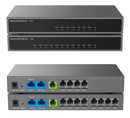 Grandstream HT841 FXO VoIP Gateway, 4x FXO, 2x GbE, 12V/1A PSU