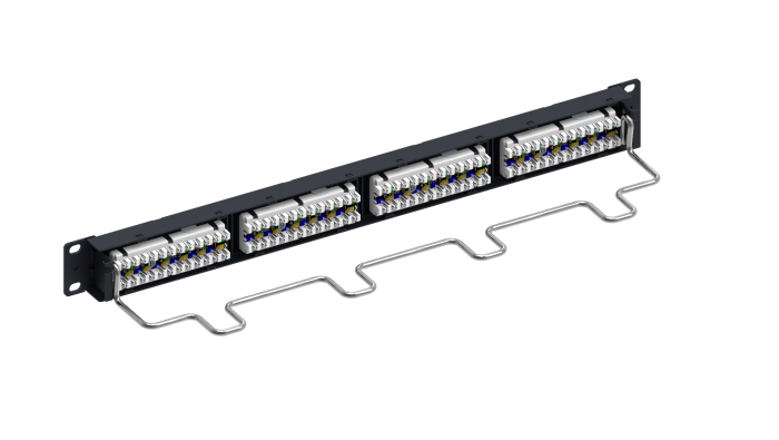 Patch-panel NETCONNECT® DM 24 port. Cat.6 UTP 1U