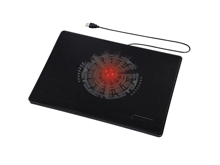 Подставка для ноутбука Hama Slim (00053067), USB power, 160cm red LED,  up to 15,6", black