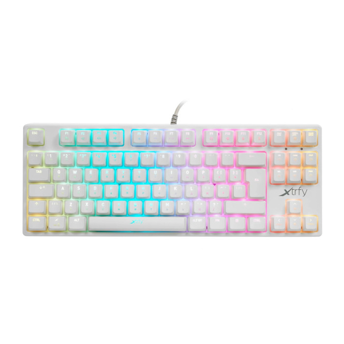 KeyBoard  USB, XTRFY K4 TKL RGB (XG-K4-RGB-TKL-WH-R-RU), White
