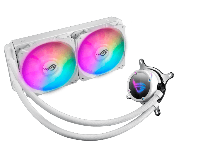 Водяное охлаждение CPU Asus ROG STRIX LC 240 RGB WHITE EDITION Liquid CPU Cooler, 2 x12cm