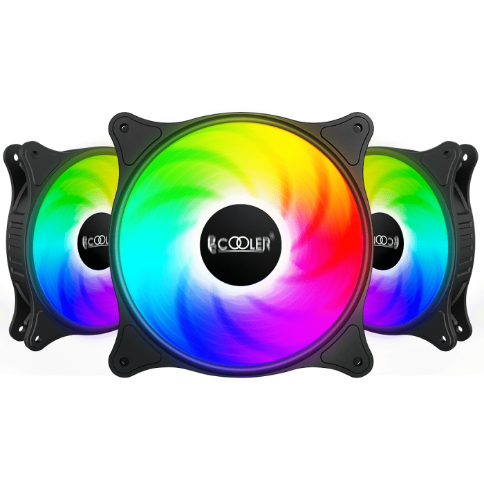 Вентилятор для корпуса PCCooler FX 120 ARGB BK 3 IN 1 3x(120x120x25mm) 1000-2000RPM 52,79CFM Black