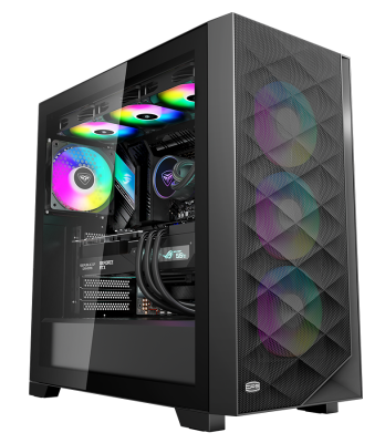 Корпус PCCooler C3D510 BK ARGB EATX/ATX/mATX/ITX USB3.0, 2xUSB2.0 Black