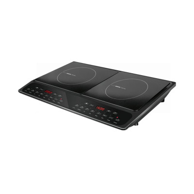 Индукционная плита, Centek, CT-1514, 3500Вт, 2 конфорки, 8 наст мощ-ти, 7 программ, Таймер, LED, Черный