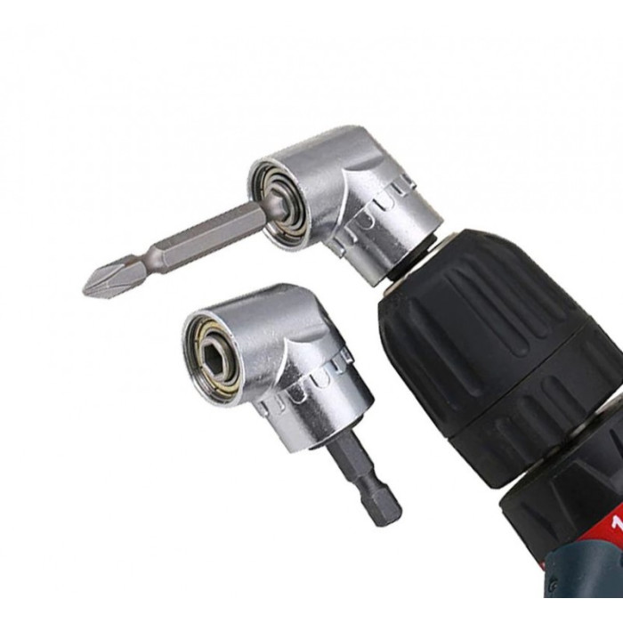 Адаптер-переходник угловой для шуруповерта 1/4"(F),в блистере. 49019 F-04632