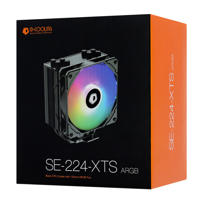 Cooler ID-Cooling, for S1700/1200/115x/AMD, SE-224-XTS ARGB, 220W, 600-1500rpm, 3pin