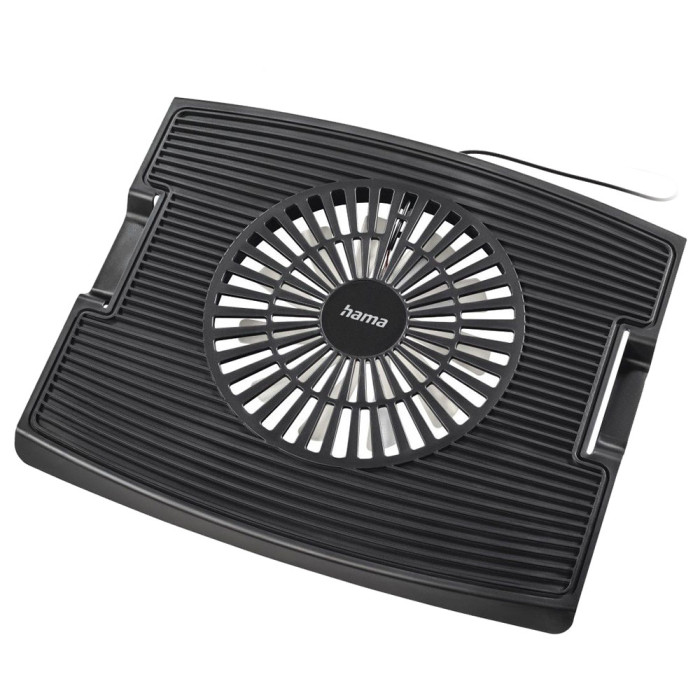 Подставка для ноутбука Hama Wave (00053049), USB power, 15 cm fan, blue LED,  up to 15,6", black