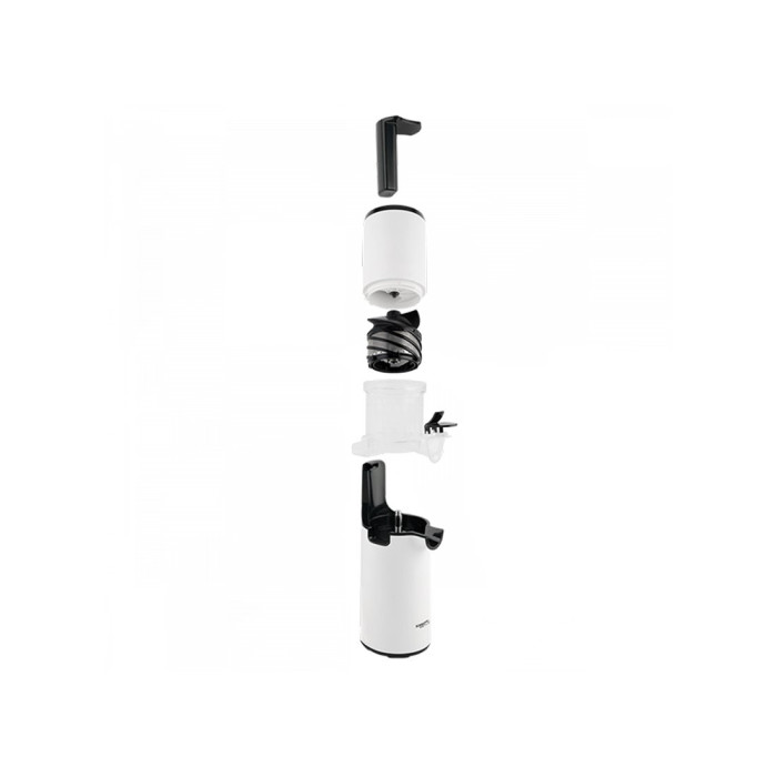 Соковыжималка шнековая, Scarlett, SC-JE50S59, 1 скоростной режим, Скорость вращения вала 55 об/мин, Объем 600мл, Антикапля, Реверс, Мощность 130 Вт, Длина шнура 1.05м, Белый/Черный