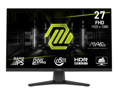 Монитор 27" MSI MAG 272F Rapid IPS 1920x1080 200Hz 0.5ms 300cd/m 1000:1 DP HDMI Type-C Черный