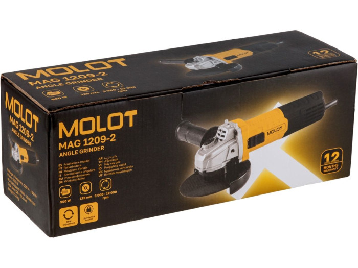 Одноручная углошлифмашина MOLOT MAG 1209-2 в кор.