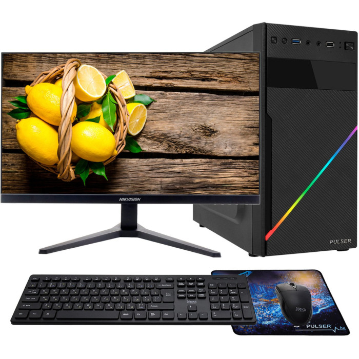 Core i3-14100F-3.5GHz/H610/RAM 16GB/SSD 512GB (M.2)/GT610-2GB/no DVD/400W/Монитор 23.8" HikVision