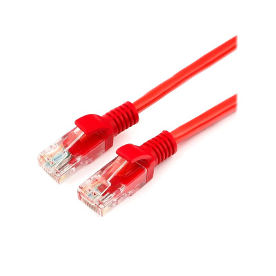 Cable  Patch cord  UTP 5e-Cat  0.5 m Cablexpert PP12-0.5M/R, красный