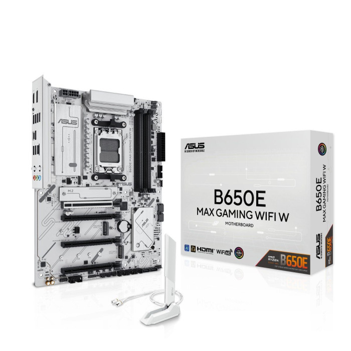 Материнская плата ASUS B650E MAX GAMING WIFI W AM5 4xDDR5 4xSATA3 RAID 3xM.2 DP HDMI USB-C ATX