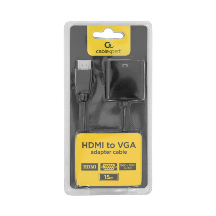 Converter, HDMI m -> D-Sub (VGA) f, Cablexpert A-HDMI-VGA-04, black