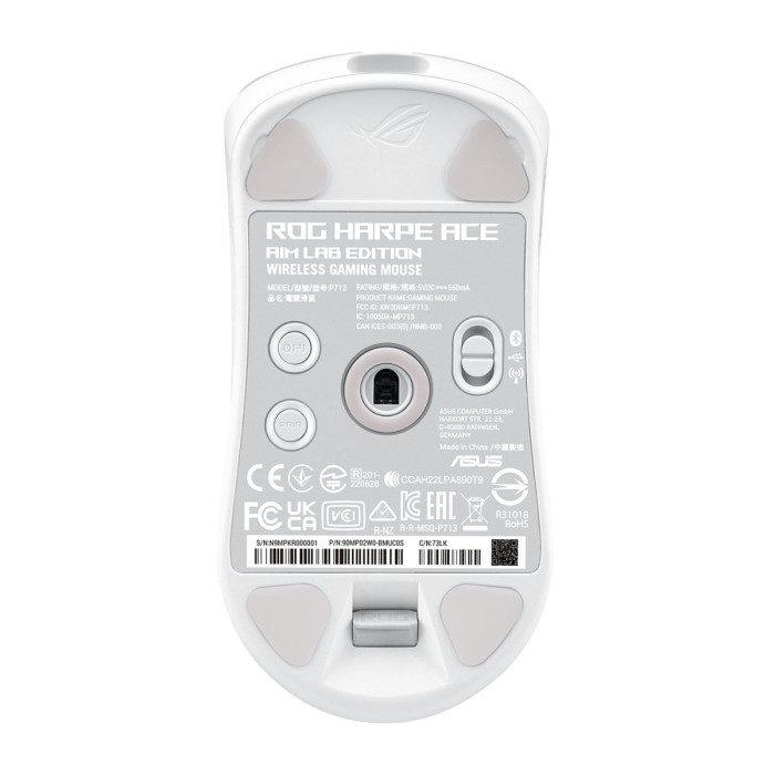 Mouse ASUS P713 ROG HARPE ACE AIM LAB EDITION, Wireless, BT 5.0/2.4GHz, Optical 36000 dpi,USB, white