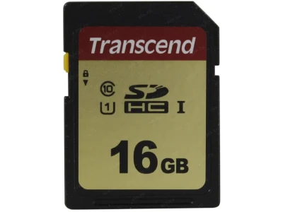 Карта памяти SD 16GB Class 10 V30 U1 Transcend TS16GSDC500S