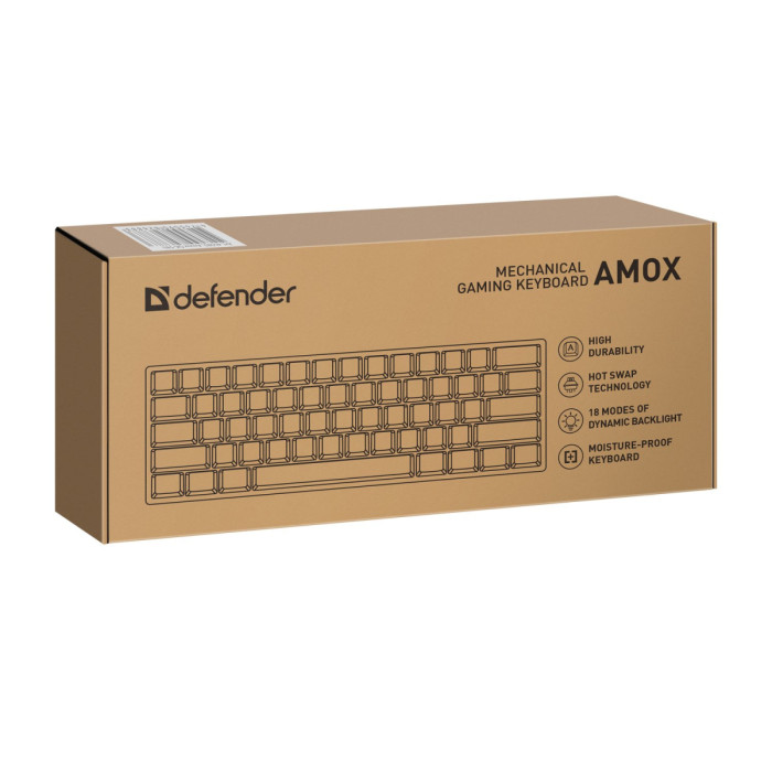 KeyBoard  USB, Defender Amox GK-585 RU, White-blue, (45585)