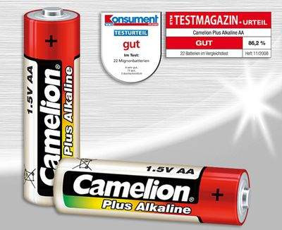 Батарейка CAMELION Тип батареи АА (Пальчиковая) Plus Alkaline AA 1.5V 2700 mAh в уп.24 шт. LR6-PB24