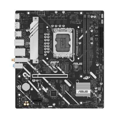 Материнская плата ASUS PRIME H810M-A WIFI, LGA1851 H810 2xDDR5 4xSATA 2xM.2 HDMI DP USB-C mATX