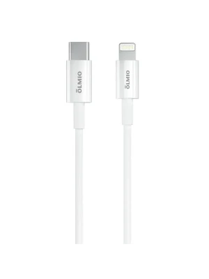 Кабель Olmio, Type-C - lightning, 1м, 3A, белый