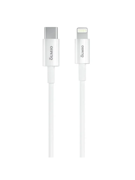Кабель Olmio, Type-C - lightning, 1м, 3A, белый