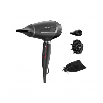 Фен, Rowenta, CV888LF0, Мощность 2200 Вт, AC мотор, Система ионизации, 3 температурных режима, 2 скороси, Ультра-холодный воздух, Черный