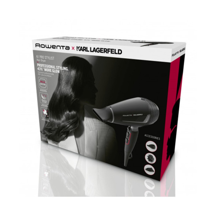 Фен, Rowenta, CV888LF0, Мощность 2200 Вт, AC мотор, Система ионизации, 3 температурных режима, 2 скороси, Ультра-холодный воздух, Черный