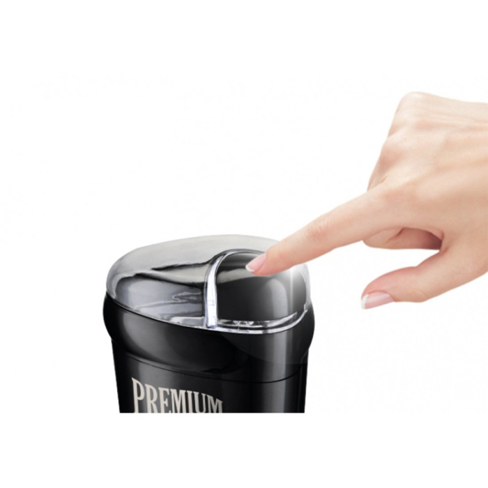 Кофемолка, Centek, CT-1358, Мощность 200Вт, 60 г, 6 чашек ароматного кофе, Прозрачная крышка, Черный