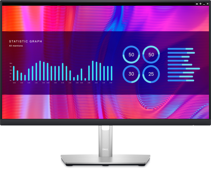 Dell 24 USB-C Hub Monitor - P2423DE -60.5cm(23.8’)/IPS QHD 2560 x 1440 at 60 Hz/HDMI,DisplayPort 1.4,DisplayPort,USB-C,4 x USB 3.2 Gen 1,RJ-45/3Yr W