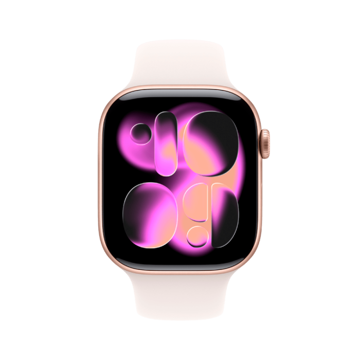 Apple Watch Series 11 GPS 46mm Rose Gold Aluminium Case with Light Blush Sport Band - S/M,Model A3333