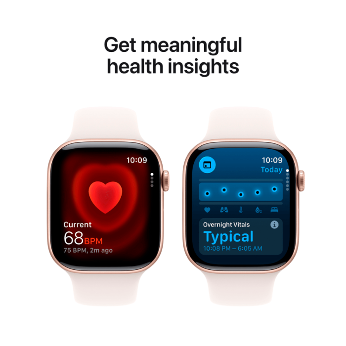 Apple Watch Series 11 GPS 46mm Rose Gold Aluminium Case with Light Blush Sport Band - S/M,Model A3333