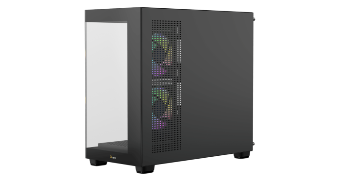 Корпус Ocypus Gamma C52 BK ARGB mATX/ITX 3xUSB Черный Gamma-C52-BKD300XX-GL