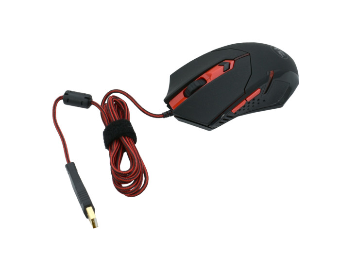 Mouse+pad Redragon M601BA, Optical 3200 dpi, 6 buttons, USB, black (78226)