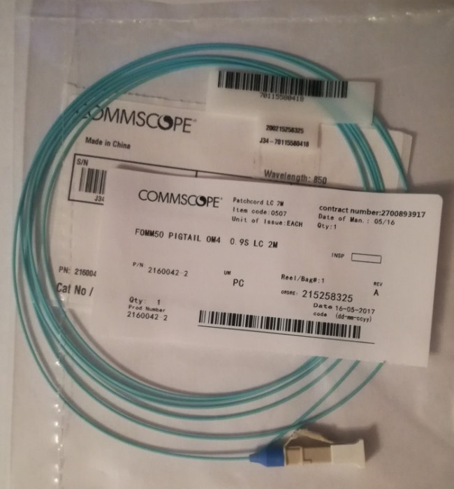 Pig-Tail NETCONNECT Simplex LC 50/125 OM4 2m