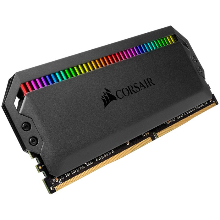 Corsair DDR4, 3200MHz 32GB 2x16GB DIMM, Unbuffered, 16-18-18-36, XMP 2.0, DOMINATOR PLATINUM RGB Black Heatspreader, RGB LED, 1.35V