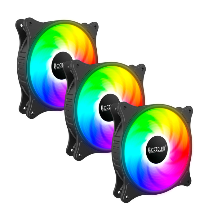 Fan kit for case, 12cm x 3,  PCCOOLER FX120 ARGB 3 IN 1, 1000-2000rpm, 52.79CFM