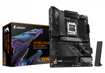 Сист.плата Gigabyte X870E A ELITE WIFI7 1.2, X870E, AM5, 4xDDR5, 3xPCI-E x16, 4xM2, SATA, USB4, HDMI, BOX