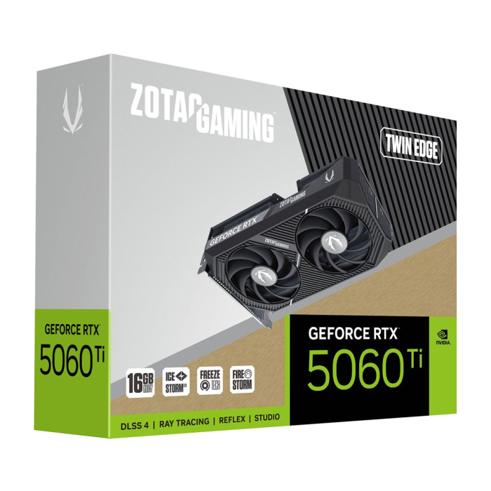 GPU NVIDIA,16 GB, ZOTAC RTX 5060 Ti TWIN EDGE [ZT-B50620E-10M],HDMI/3DP,GDDR7/128-bit
