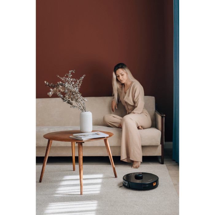 AENO Robot Vacuum Cleaner RC3S: wet & dry cleaning, smart control AENO App, powerful Japanese Nidec motor, turbo mode