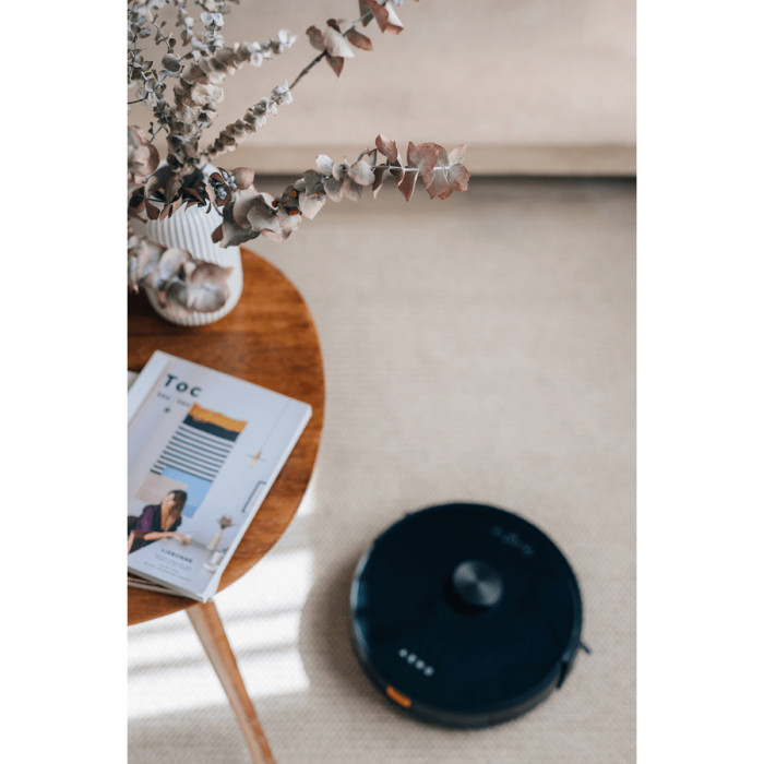 AENO Robot Vacuum Cleaner RC3S: wet & dry cleaning, smart control AENO App, powerful Japanese Nidec motor, turbo mode