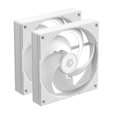 Fan kit for case, 14cm x 2, ID-Cooling AS-140-W DUET, 300-1800rpm, 72.2CFM, 24.9 dBA, 4pin